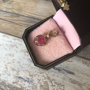 Juicy Couture Jewelry - Juicy Couture Pink Heart Gemstone Charm Pendant Juicy Couture Jewelry - Juicy Couture Pink Heart Gemstone Charm Pendant